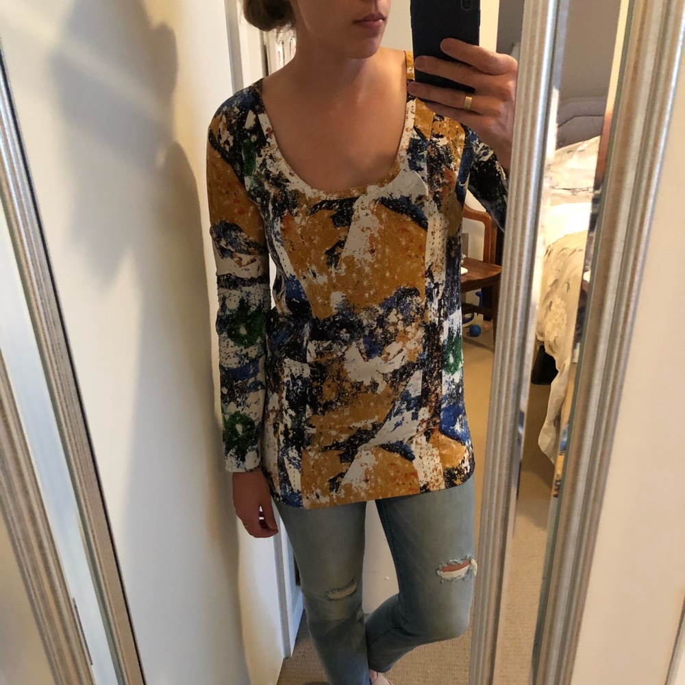 Tory Burch Multicolored Silk Tunic Sz 6